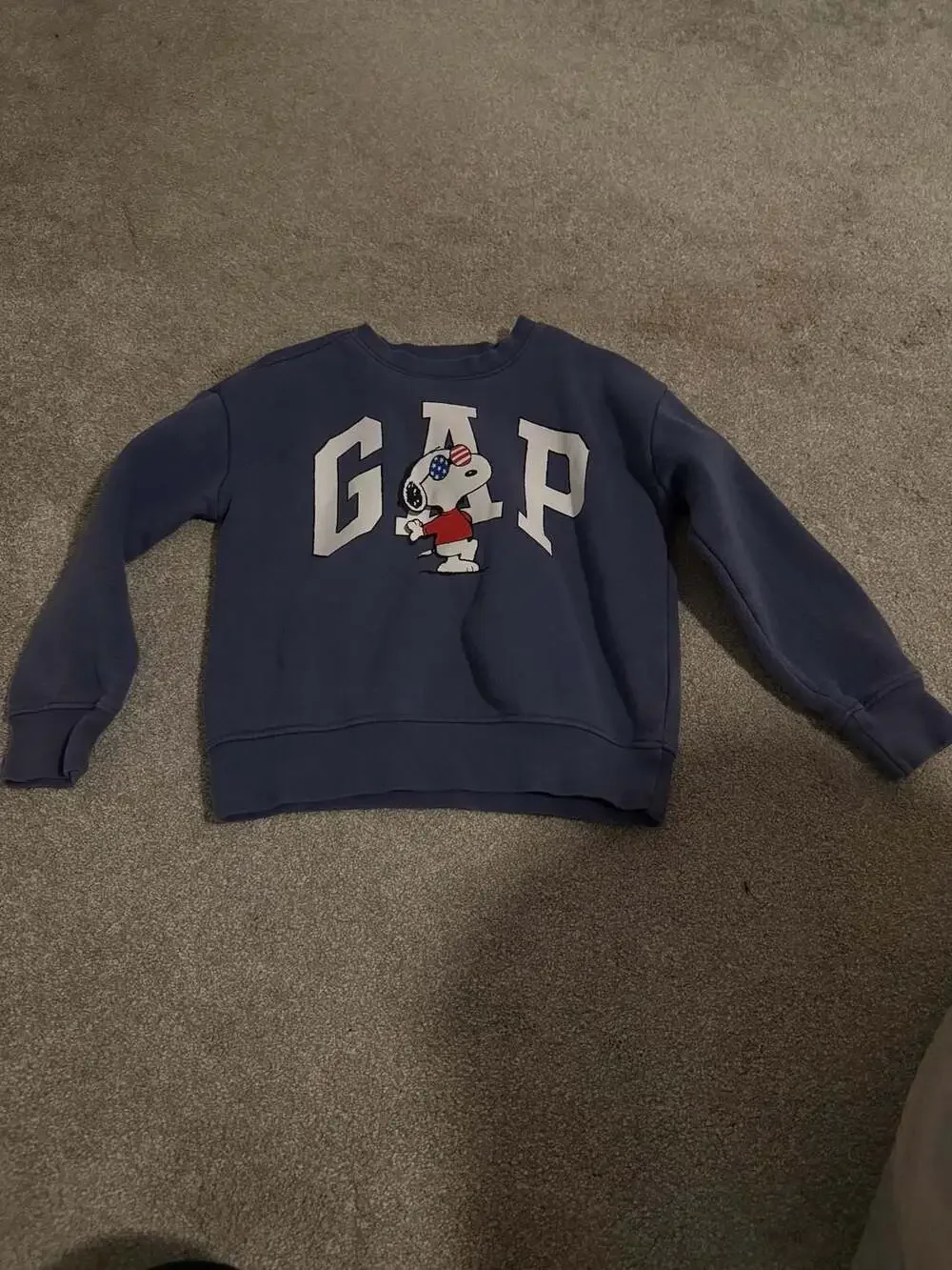 GAP x Peanuts Snoopy Logo Crewneck Sweatshirt